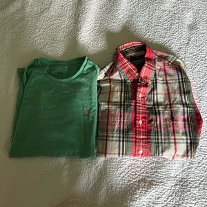Polo Ralph Lauren Button Up and T -Shirt
